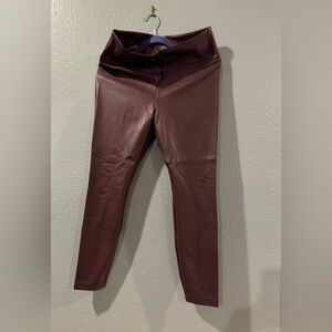 White House Black Market runway leggings, size 12s, burgundy